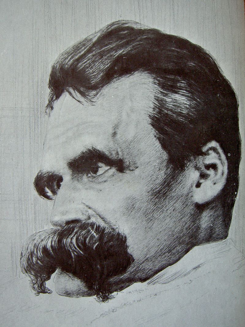 retrato de friedrich nietzsche por hans olde